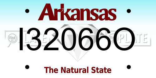 I32066O Arkansas License Plate