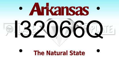 I32066Q Arkansas License Plate