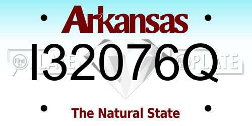 I32076Q Arkansas License Plate