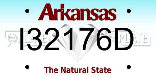 I32176D Arkansas License Plate