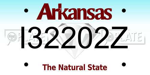 I32202Z Arkansas License Plate
