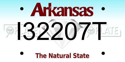 I32207T Arkansas License Plate