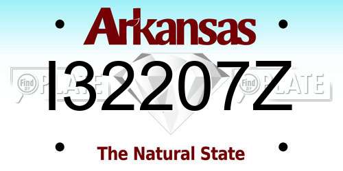 I32207Z Arkansas License Plate
