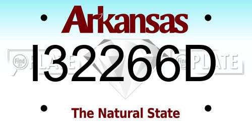 I32266D Arkansas License Plate