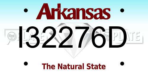 I32276D Arkansas License Plate