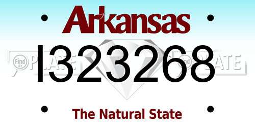I323268 Arkansas License Plate