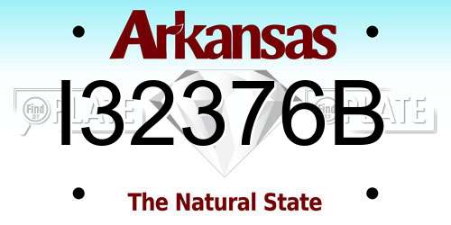 I32376B Arkansas License Plate