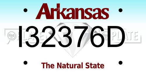 I32376D Arkansas License Plate