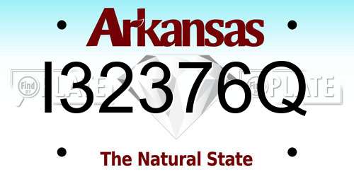 I32376Q Arkansas License Plate