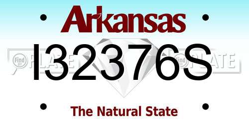I32376S Arkansas License Plate