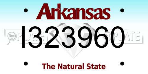 I323960 Arkansas License Plate