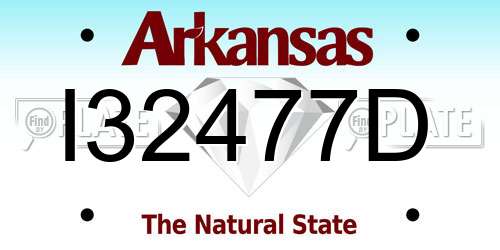I32477D Arkansas License Plate