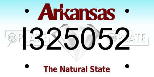 I325052 Arkansas License Plate