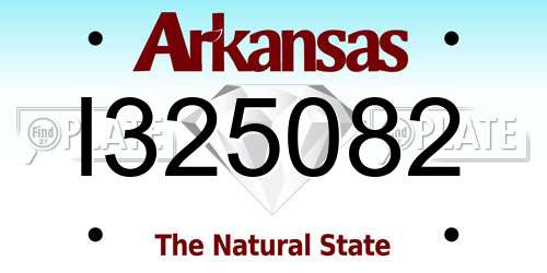 I325082 Arkansas License Plate