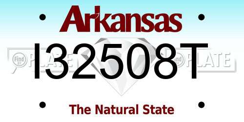 I32508T Arkansas License Plate