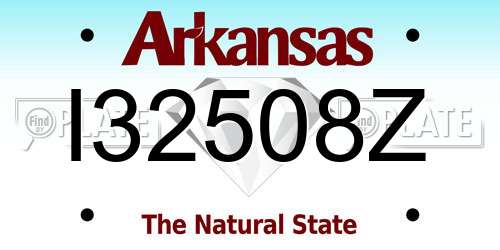 I32508Z Arkansas License Plate