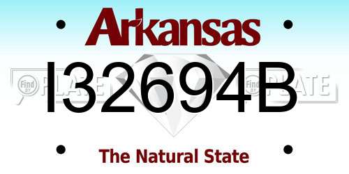 I32694B Arkansas License Plate