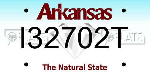 I32702T Arkansas License Plate