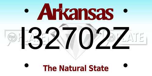I32702Z Arkansas License Plate
