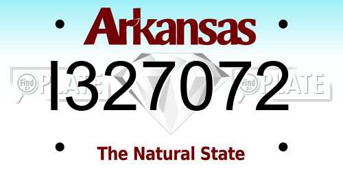 I327072 Arkansas License Plate