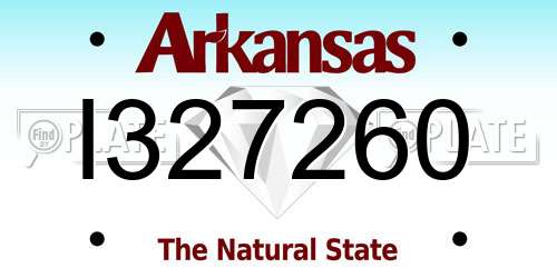I327260 Arkansas License Plate