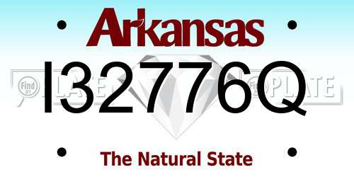 I32776Q Arkansas License Plate
