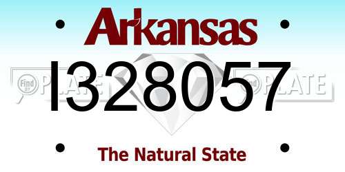 I328057 Arkansas License Plate