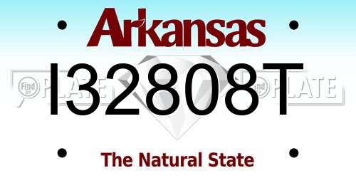 I32808T Arkansas License Plate