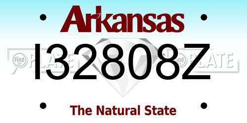 I32808Z Arkansas License Plate