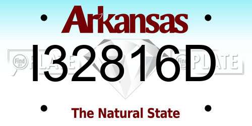 I32816D Arkansas License Plate