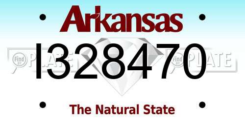I328470 Arkansas License Plate