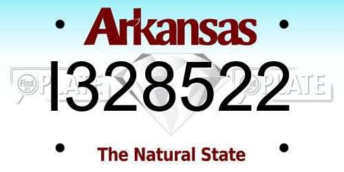 I328522 Arkansas License Plate