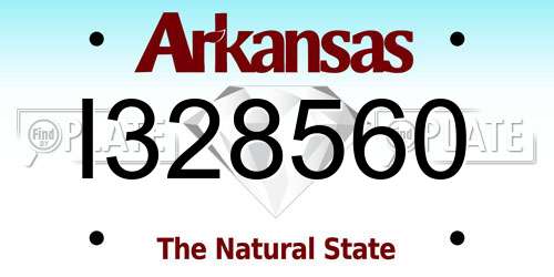I328560 Arkansas License Plate