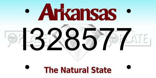 I328577 Arkansas License Plate