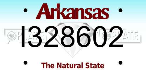I328602 Arkansas License Plate