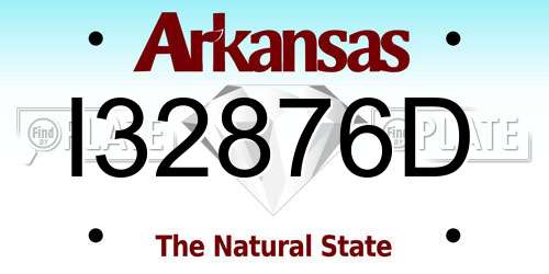I32876D Arkansas License Plate