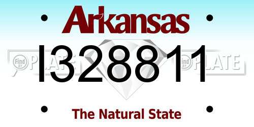 I328811 Arkansas License Plate