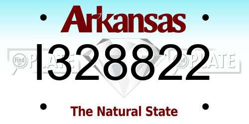 I328822 Arkansas License Plate