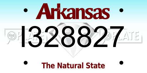 I328827 Arkansas License Plate