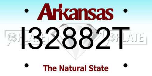 I32882T Arkansas License Plate