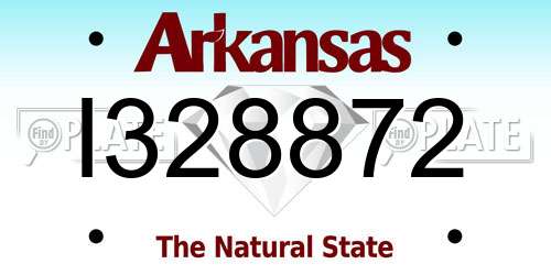 I328872 Arkansas License Plate