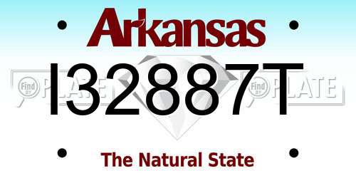 I32887T Arkansas License Plate