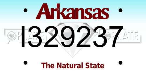 I329237 Arkansas License Plate