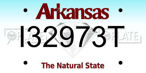 I32973T Arkansas License Plate