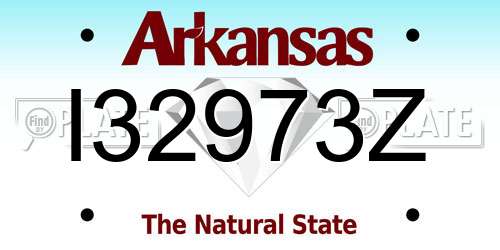 I32973Z Arkansas License Plate