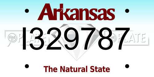 I329787 Arkansas License Plate