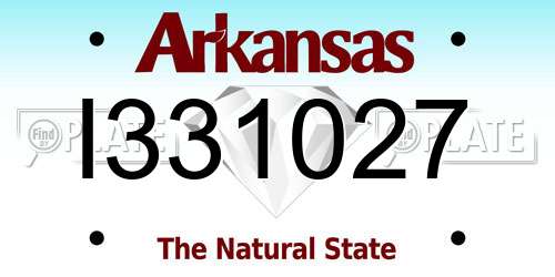 I331027 Arkansas License Plate