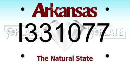 I331077 Arkansas License Plate