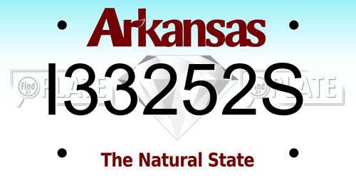 I33252S Arkansas License Plate