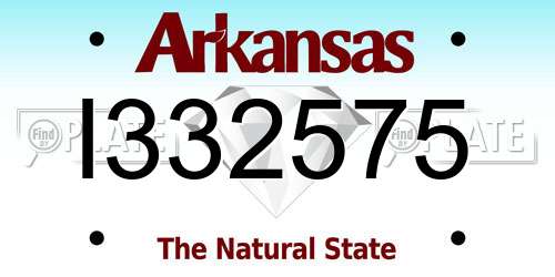 I332575 Arkansas License Plate